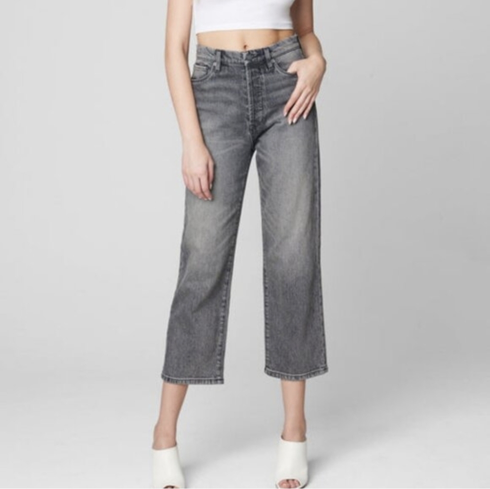 Blank NYC The Baxter Ultra High Waist Ribcage Straight Leg Jeans W29 Grey NWT!